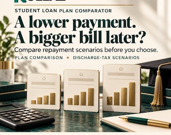 Student Loan Repayment Plan Comparison Spreadsheet 2026: RAP vs IBR vs Standard, Amortization & Forgiveness Tax Calculator