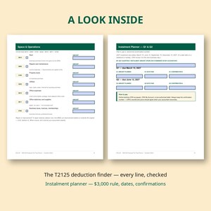 2026 Self-Employed Tax Filing Planner (Canadian Edition) | T2125 Deduction Finder, Instalment Planner & Accountant Handoff image 3