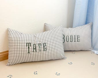 Personalized Nursery Sham, Custom Crib Pillowcase, Embroidered Sham, Personalized Babyshower Gift, Monogrammed Crib Pillowcase