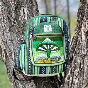 Stylish Hemp Laptop Backpack - Eco-Friendly & Durable, Perfect for College and Winter Travel - Boho Design, Organic Material NewYearSpecial!