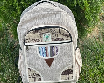 Himalayan Hemp Backpack Nepal/Hiking Boho Bag Hippie Backpack/ Birthday Gift/ Cute Backpck for school