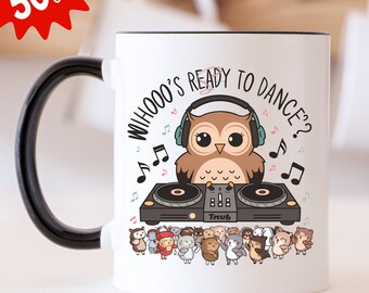 DJ Owl PNG, Funny Mug Clipart, Sublimation Design (Digital Download)