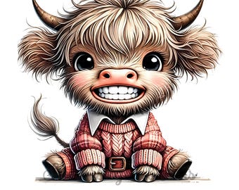 Funny Highland Cow Png, Western Highland Cow Coffee Mug Png, Cute cow Sublimation Design, Funny Sarcasm Png, Baby Cow PNG, digital download