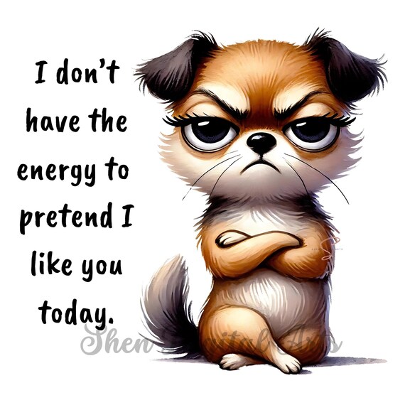 Grumpy Dog PNG, Funny Quirky Dog Coffee Mug Png, Funny Sarcastic Sublimation, Sarcasm Dog Quote Print, Funny Quotes png, Animal Humorous PNG