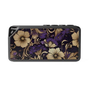 Bluetooth Speaker with Floral Design, Portable Audio Device, Gift for Music Lovers, Home Decor, Outdoor Speaker