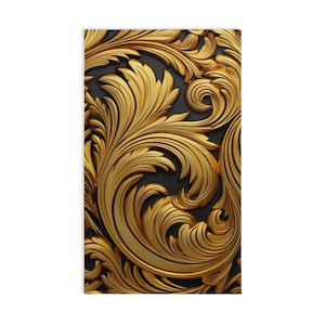 Luxurious Golden Swirl Hand Towel, Elegant Bathroom Decor, Gift for Home, Hostess Gift, Gold Accent Towel, Decorative Hand Towels