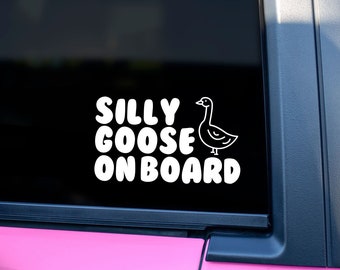 Silly Goose Onboard Car Decal - Funny Laptop Sticker
