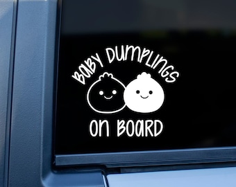 Baby Dumplings On Board Car Decal – Cute Vinyl Sticker