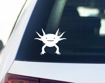 Cute Axolotl Vinyl Decal, Car Window Laptop Sticker