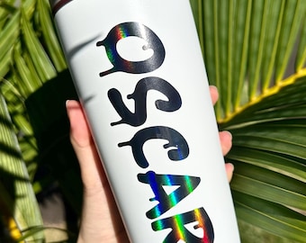 Personalized Holographic Name Vinyl Decal - Paint Drip Custom Sticker