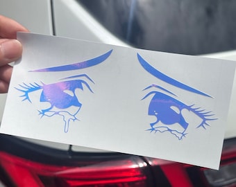 Crying Anime Eyes Waterproof Decal Sticker Vinyl Decal Sticker Car Window Laptop Decal Cute Kawaii Car Decal Sticker