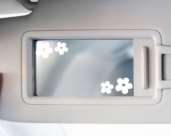 Retro Daisy Car Decal - Trendy Flower Sticker for Mirror, Laptop