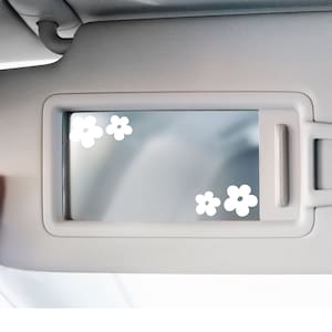 Retro Flower Daisy Car Mirror Decal Car Sticker Accessory Window Laptop Sticker Trendy Cute Car Vinyl Decal Seen on TikTok Self-Affirmation