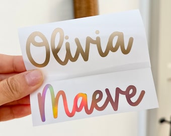 Personalized Name Vinyl Decal Sticker: Waterproof, Custom Tumbler, Car, Laptop