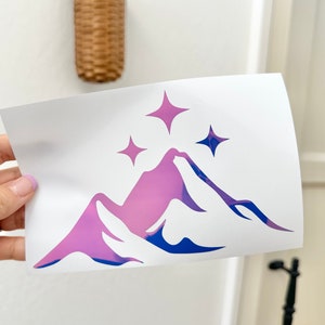 Night Mountain Decal Vinyl Sticker