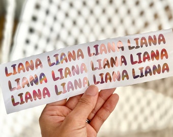 Personalized Name Stickers, Waterproof Vinyl Decal Set