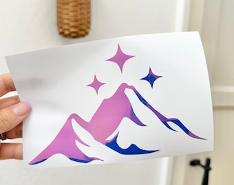 Night Mountain Decal Vinyl Sticker