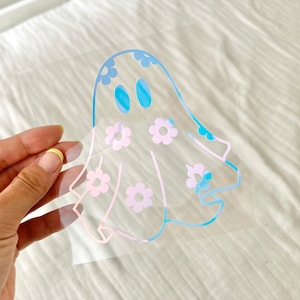 Cute Ghost Daisy Car Decal Vinyl Sticker Bumper Decal Sticker Car Accessories Cute Car Sticker Laptop Window Halloween
