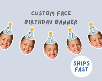 Custom Birthday Face Banner: Personalized Photo Decoration
