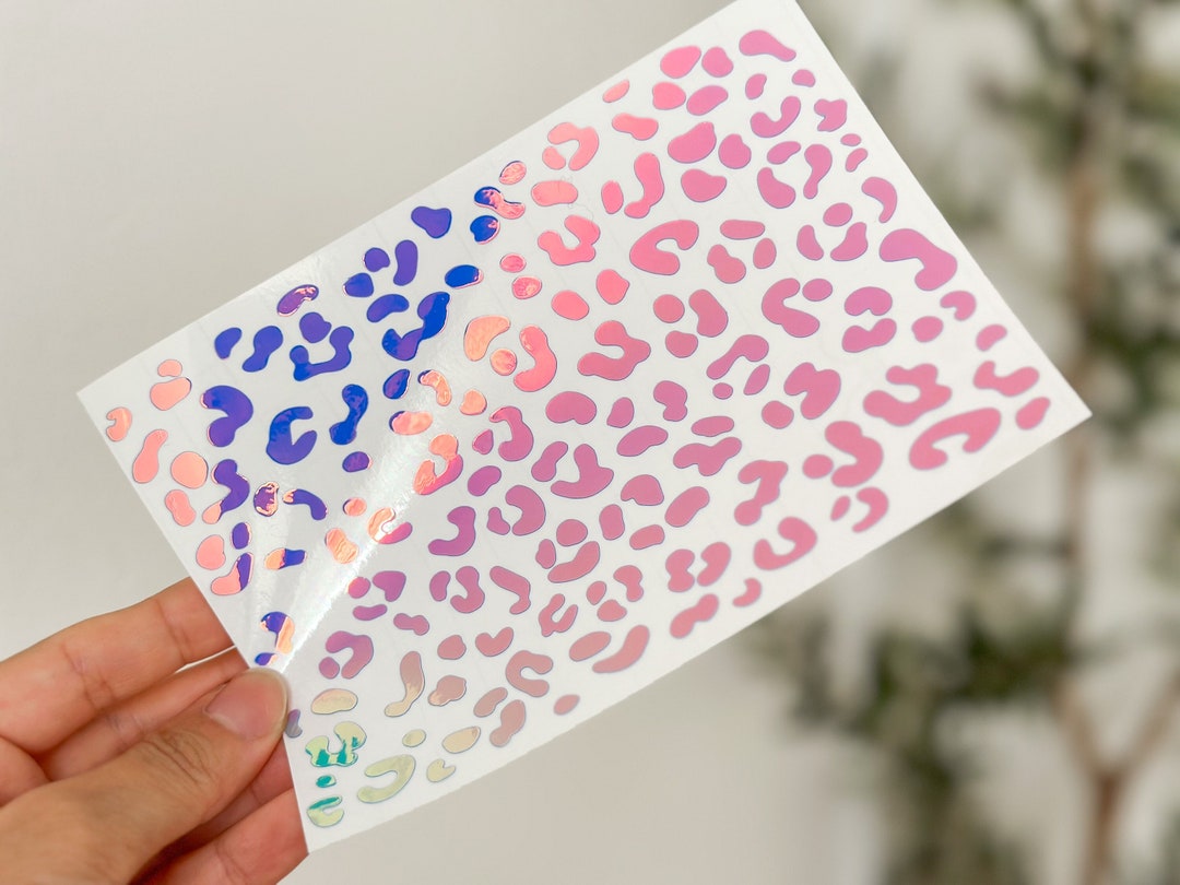 Leopard Print Vinyl Decal Cheetah Print Decal Tumbler Sticker Etsy