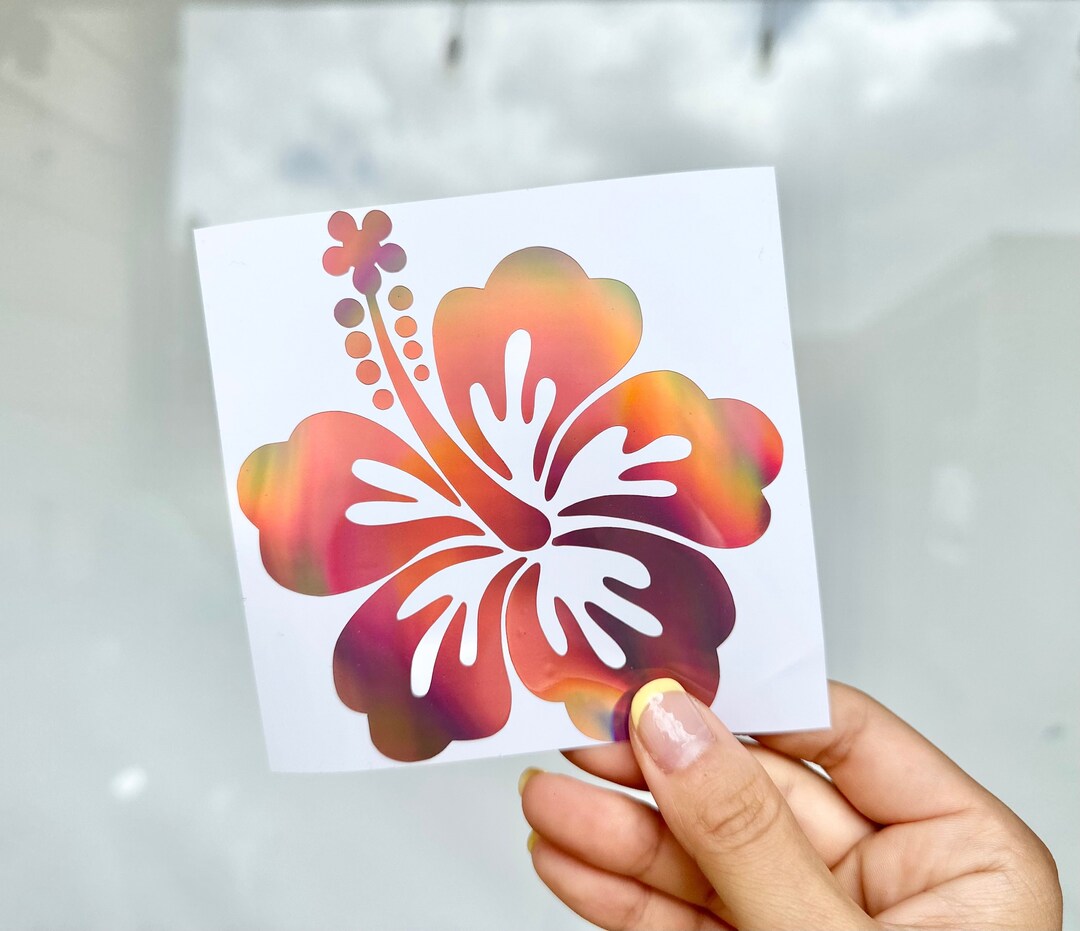 thumbnail image 2 of 108pcs Hibiscus Flowers Butterflies Hawaii Car Sticker Set - LZP Wall Tattoo 2 of 4