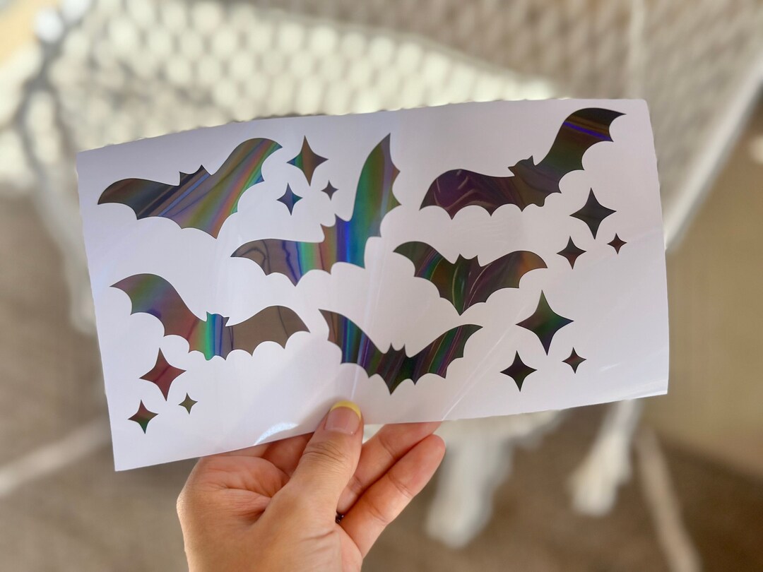 Bat Decal Bat Car Decal Holographic Cute Spooky Stickers Halloween