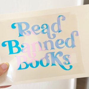 Read Banned Books Vinyl Car Decal Laptop Water Bottle Sticker Vinyl Sticker