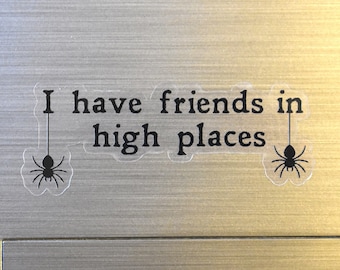 Spider Friends Transparent Sticker