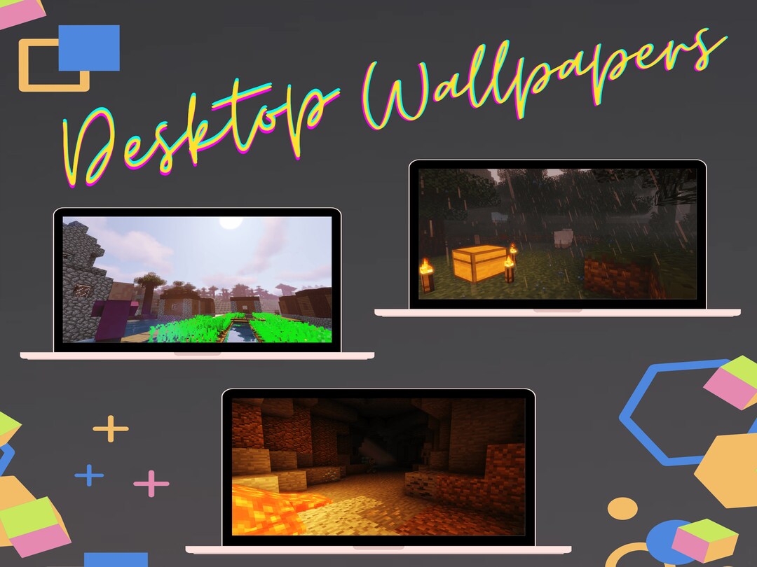 Minecraft Desktop Wallpaper 3 Pack - Etsy