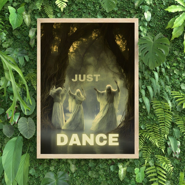 Ghost Dancer Print Wall Art, Dance Poster, Burning Man fest, dance studio decor, Pop Art Home Decor, Just Dance Wall Art, Dancing Gift