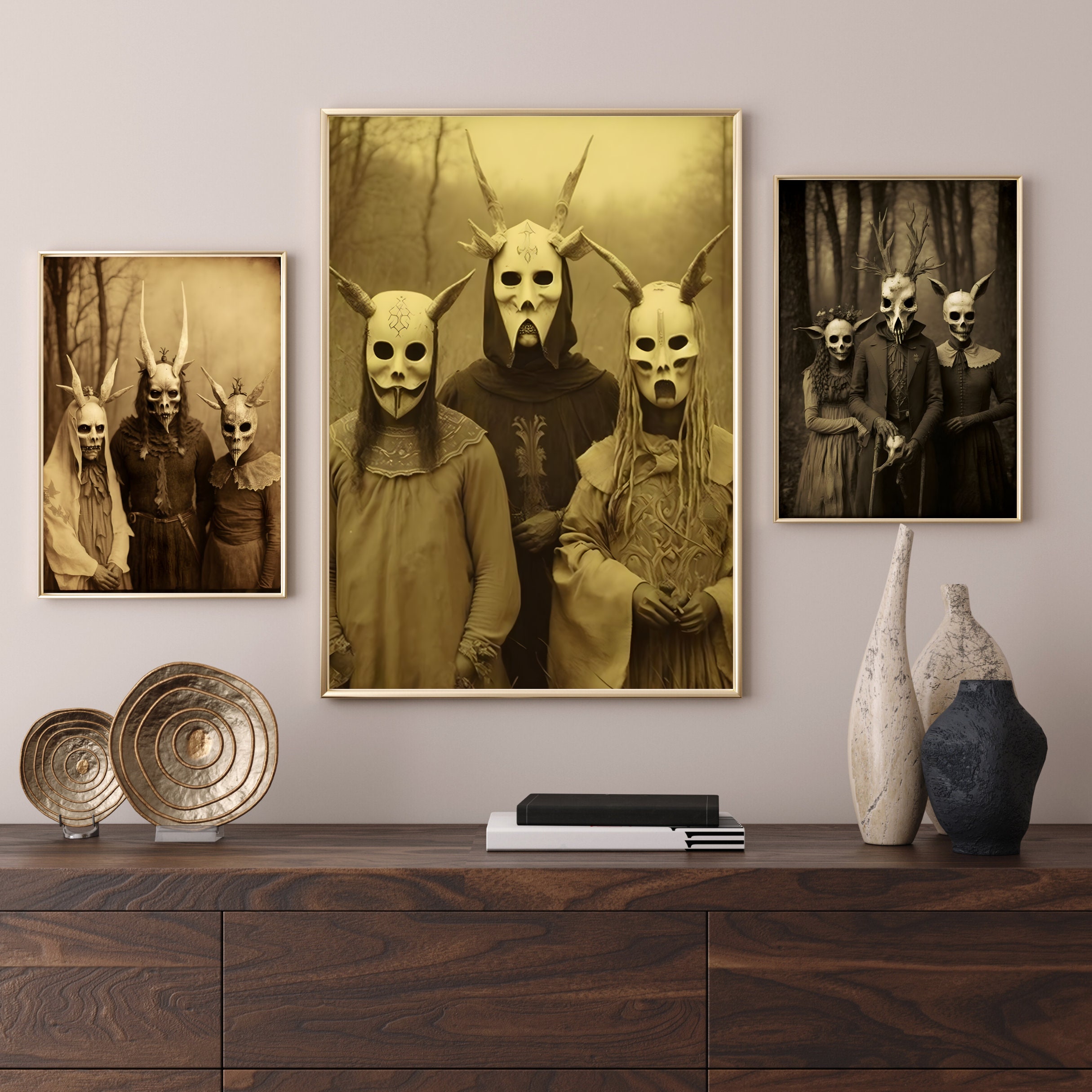 Set of 6 Creepy Goth Gallery Wall Set, Printable Download Decor ...
