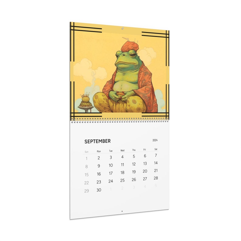2024 Wall Calendars, Retro Frogy Calender, Wall Calendar 2024 With Pop
