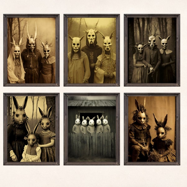 Set of 6 Creepy Goth Gallery Wall Set, Printable Download  Decor Halloween,  Victorian Gothic, Gothic Occult Poster, Witchcraft, Home Decor
