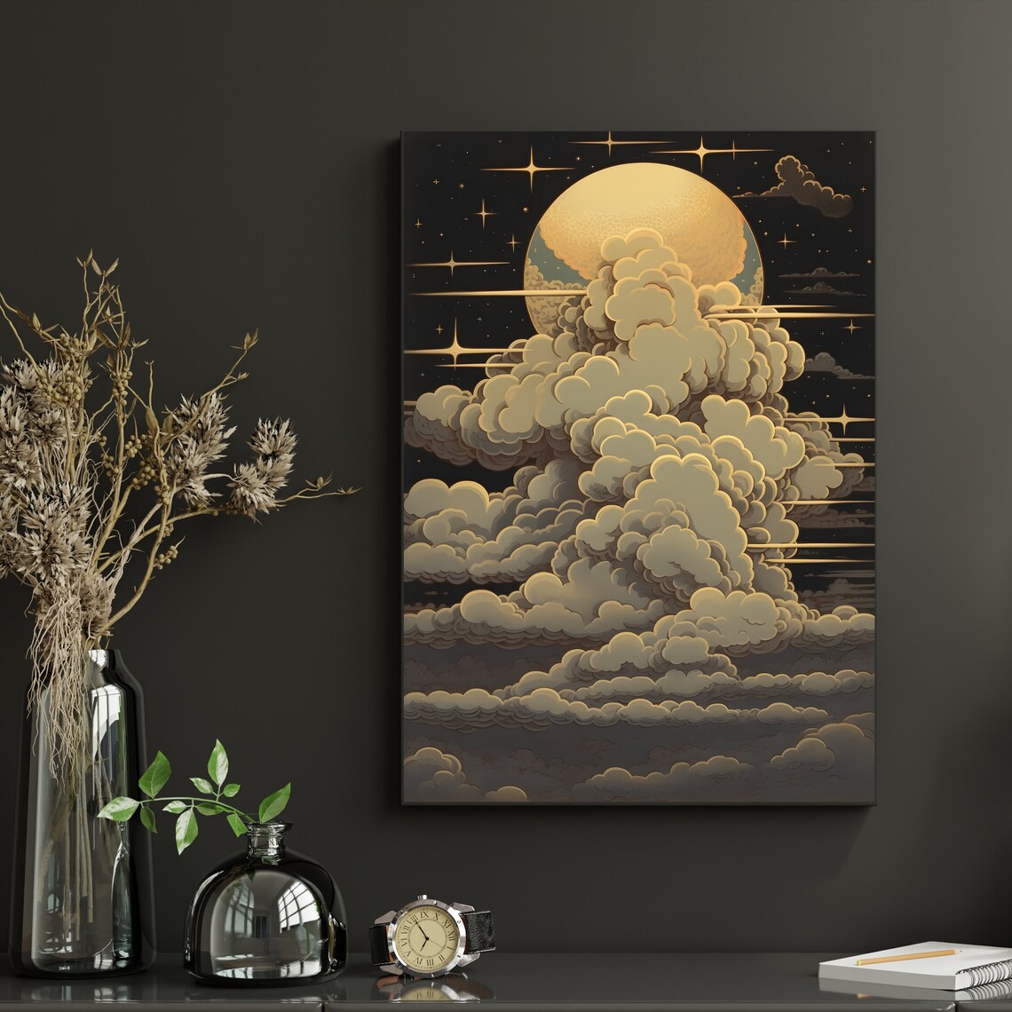 Dark Academia Print Night Sky Vintage Celestial Wall Art - Etsy
