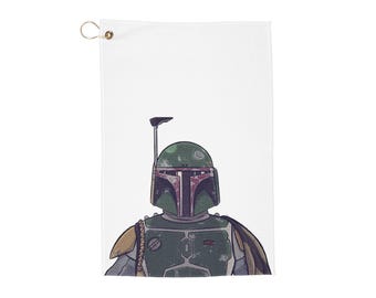 Star Wars Boba Fett Golf Towel, Fun Gift for Golf Lovers, Star Wars Fan Gear, Unique Golf Accessory, Perfect for Golfing Events