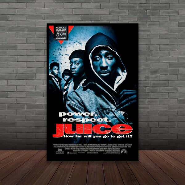 Juice Tupac Shakur Movie Poster Classic Film, Wall Art, Room Decor, Home Decor, Art Poster Gifts, Poster custom Canvas printing