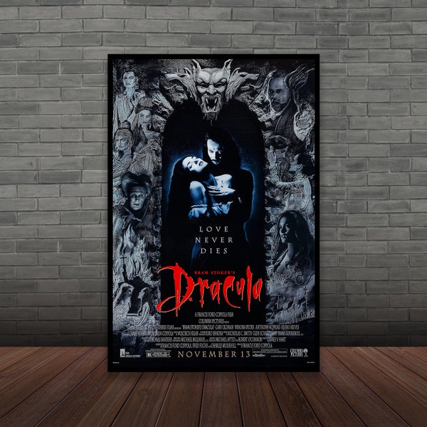 Affiche du film Dracula de Bram Stoker, art mural, décoration de chambre, décoration d'intérieur, cadeaux d'affiche d'art, impression sur toile d'affiche personnalisée