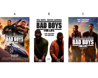 Bad Boys for Life Movie Poster (2020) Classic Film, Wall Art, Room Decor, Home Decor, Art Poster Gifts, Poster custom Canvas printing