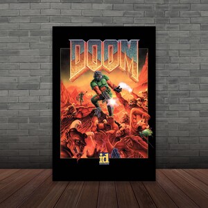 Doom 1993 Video Game Poster, Wall Art, Room Decor, Home Decor, Art Poster Gifts, Poster custom Canvas printing