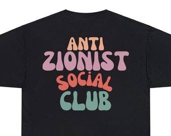 Anti Zionist Social Club Palestine Political T Shirt, Free palestine shirt, anti zionist, zionist tee shirt, zionism, anti-zionism, semitism