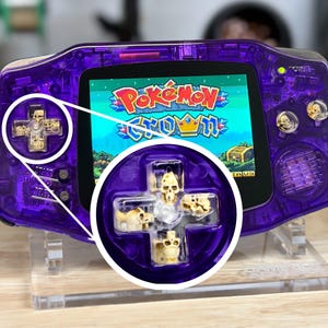 Custom Gameboy Advance - Dead Edition / Backlit Screen (IPS) / On Screen Display / USB-C Rechargeable Battery / gba