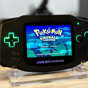 Custom Gameboy Advance - Retro Glow / Backlit Screen (IPS) / On Screen Display / USB-C Rechargeable Battery / GBA