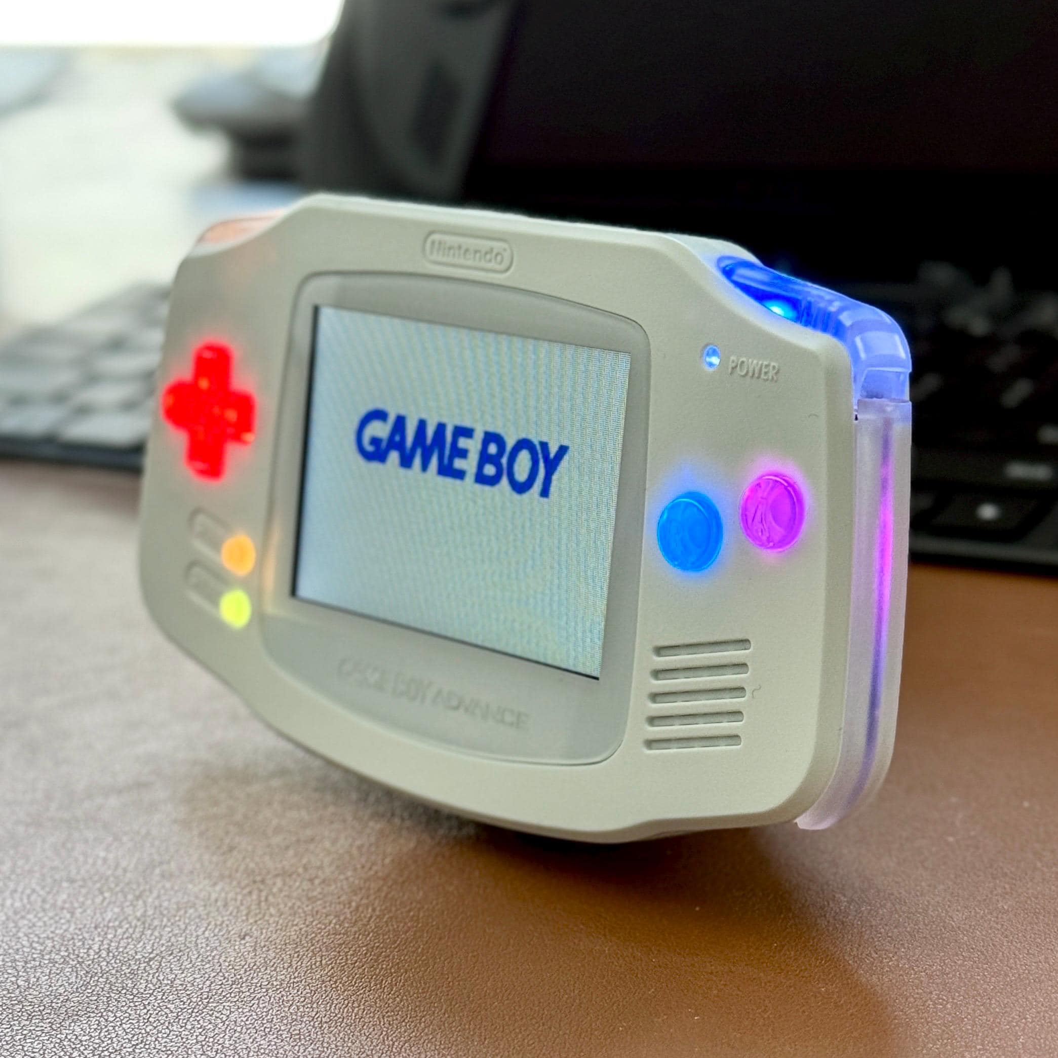 Custom Gameboy Advance - Ultra Lotus / Backlit Screen (IPS) / On Screen Display / USB-C Rechargeable Battery / GBA