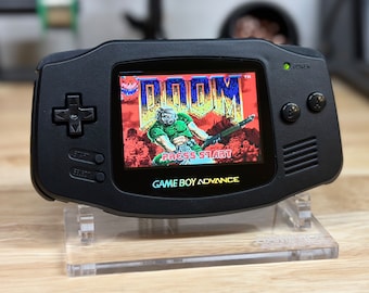 Custom Gameboy Advance - Blackout / Backlit Screen (IPS) / On Screen Display / USB-C Rechargeable Battery