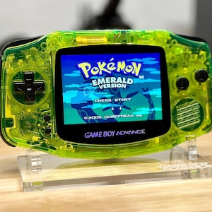 Custom Gameboy Advance - Slime Green, IPS Backlit Screen w/ OSD & USB-C Battery Kit