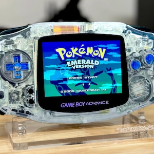 Custom Gameboy Advance - Midnight Opal Edition / Backlit Screen (IPS) / On Screen Display / USB-C Rechargeable Battery / gba