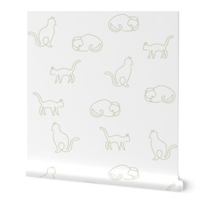 Wallpaper, feature wall, animal wallpaper, cat wallpaper, feature wallpaper, peel and stick wallpaper, removable wallpaper