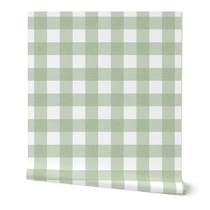 Gingham Tapete, grüne Tapete, Karo Tapete, Jungenzimmer Tapete, Funktion Tapete, Abzieh- und Aufklebe-Tapete, Kinderzimmer Tapete