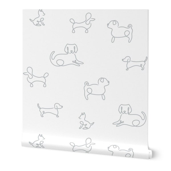 Play room wallpaper, feature wall, animal wallpaper, dog wallpaper, feature wallpaper, peel and stick wallpaper, removable wallpaper