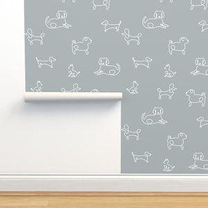 Wallpaper, feature wall, animal wallpaper, dog wallpaper, feature wallpaper, peel and stick wallpaper, removable wallpaper
